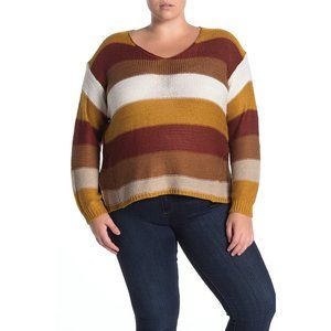 NWT Nordstrom RDI Striped Knit Long Sleeve Sweater